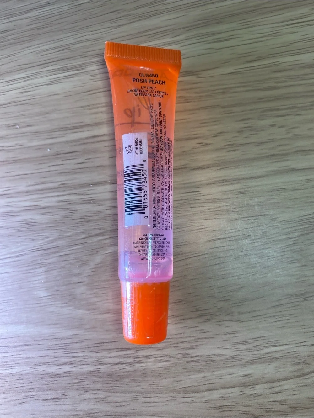 L.A. Colors Lip Stain Color-Tinting Gloss - Orange Pink Sheer